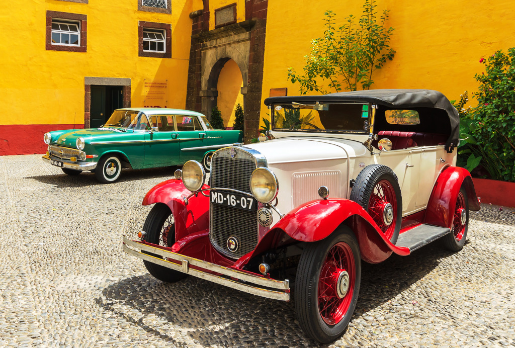 Classic Cars in Funchal, Portugal jigsaw puzzle in Puzzle of the Day puzzles on TheJigsawPuzzles.com