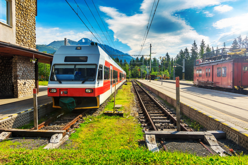High Speed Train, Strbske Pleso, Slovakia jigsaw puzzle in Puzzle of the Day puzzles on TheJigsawPuzzles.com