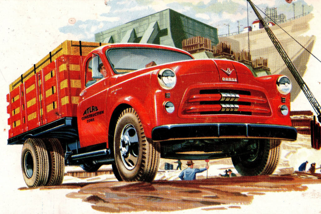 1954 Dodge 1 1/2 Ton Stake Truck jigsaw puzzle in Cars & Bikes puzzles on TheJigsawPuzzles.com