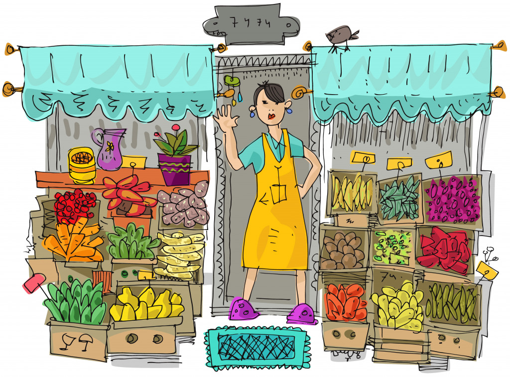 Green Groceries jigsaw puzzle in Fruits & Veggies puzzles on TheJigsawPuzzles.com