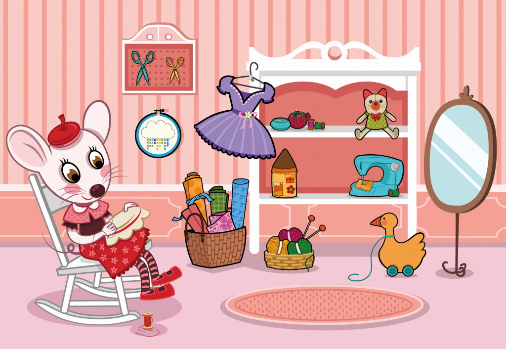 Sewing Room jigsaw puzzle in Kids Puzzles puzzles on TheJigsawPuzzles.com