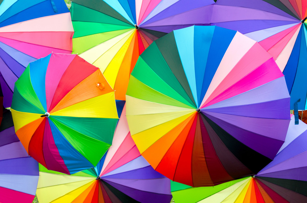 Colorful Umbrellas Background jigsaw puzzle in Puzzle of the Day puzzles on TheJigsawPuzzles.com
