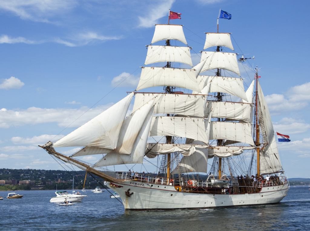 Europa Enters Duluth Harbor, Minnesota jigsaw puzzle in Puzzle of the Day puzzles on TheJigsawPuzzles.com