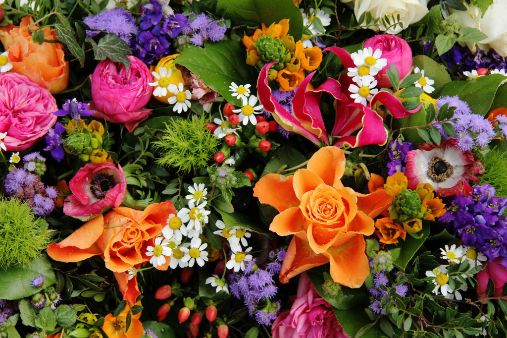Mixed Spring Bouquet jigsaw puzzle in Flowers puzzles on TheJigsawPuzzles.com