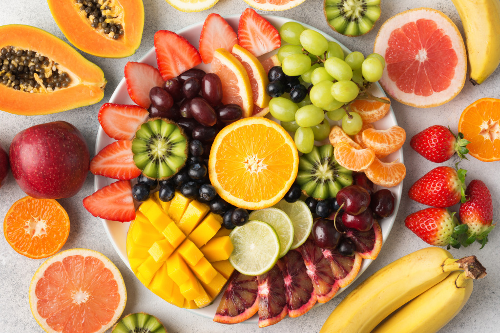 Fruit Platter jigsaw puzzle in Fruits & Veggies puzzles on TheJigsawPuzzles.com