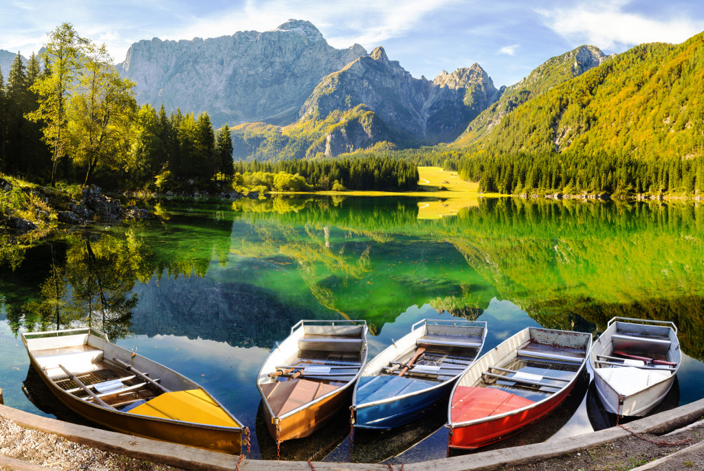 Mountain Lake in the Italian Alps jigsaw puzzle in Great Sightings puzzles on TheJigsawPuzzles.com