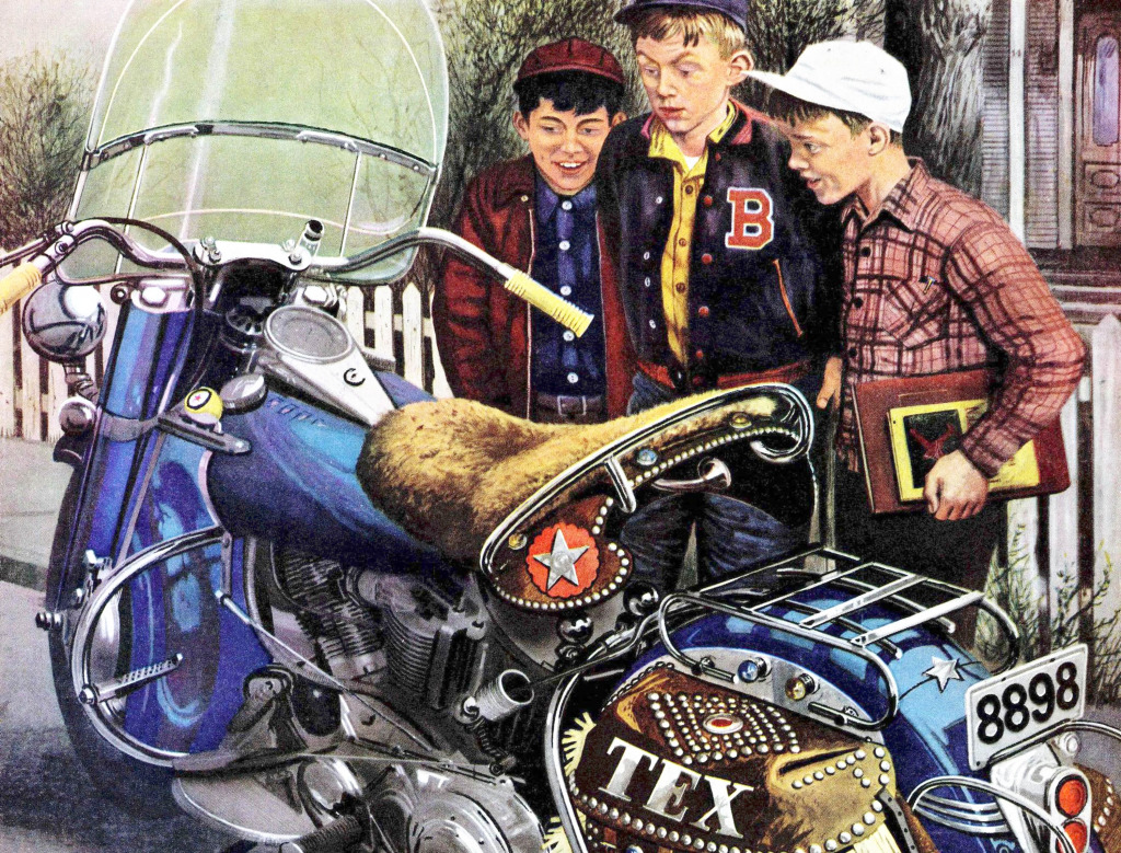 Tex's Motorcycle jigsaw puzzle in Cars & Bikes puzzles on TheJigsawPuzzles.com