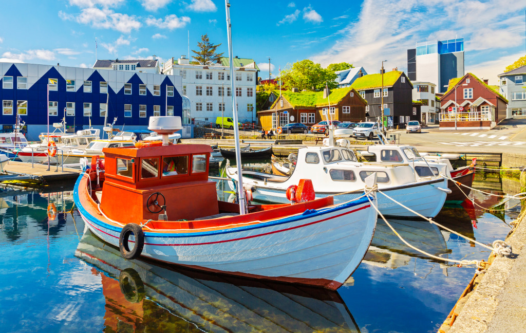 Torshavn Marina, Faroe Islands, Denmark jigsaw puzzle in Puzzle of the Day puzzles on TheJigsawPuzzles.com