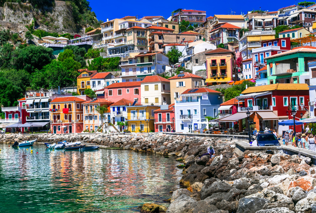 Parga Coastal Town, Greece jigsaw puzzle in Great Sightings puzzles on TheJigsawPuzzles.com