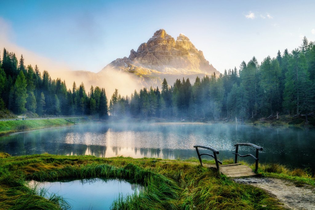 Antorno Lake, Dolomites, Italy jigsaw puzzle in Great Sightings puzzles on TheJigsawPuzzles.com