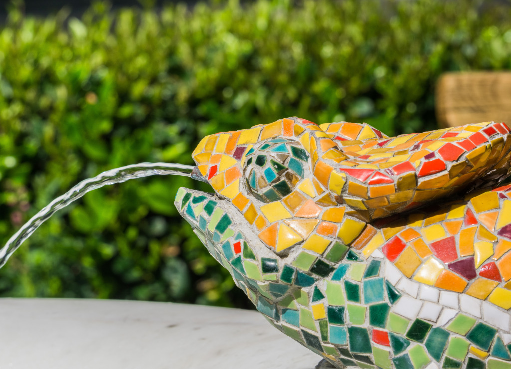 Chameleon Water Fountain, San Jose CA jigsaw puzzle in Waterfalls puzzles on TheJigsawPuzzles.com
