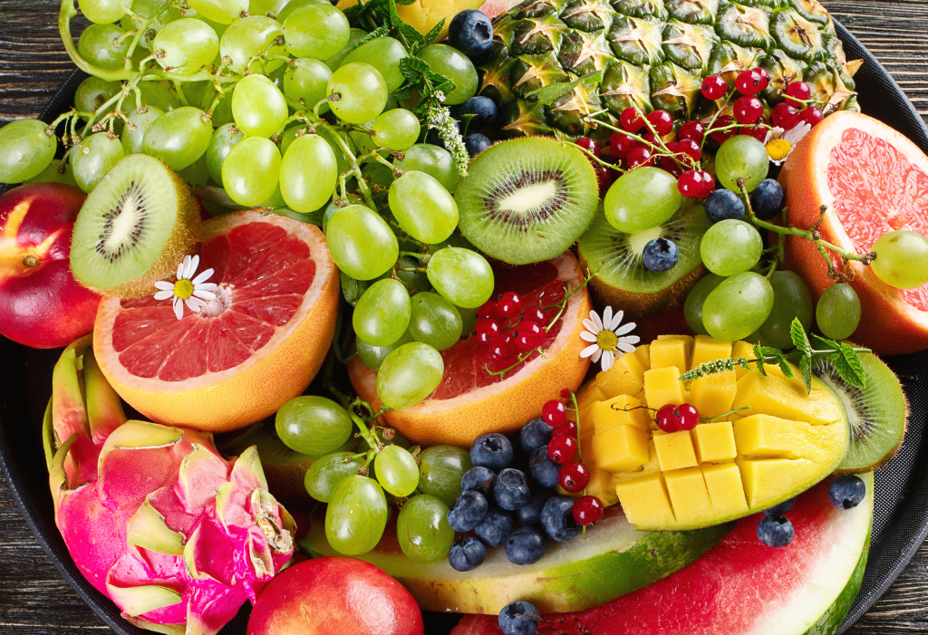 Fruit Platter jigsaw puzzle in Fruits & Veggies puzzles on TheJigsawPuzzles.com