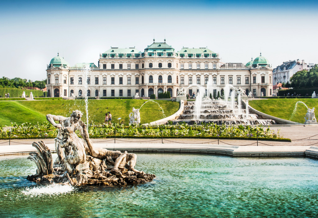 Belvedere Palace and Gardens, Austria jigsaw puzzle in Waterfalls puzzles on TheJigsawPuzzles.com