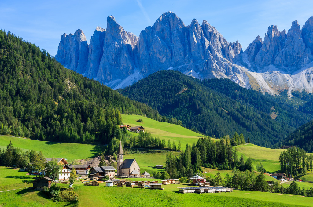 Santa Maddalena Village, Italian Alps jigsaw puzzle in Great Sightings puzzles on TheJigsawPuzzles.com