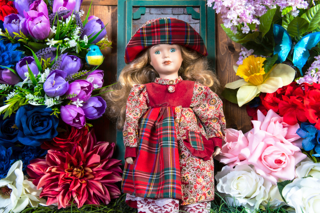 Still Life of Young Girl Doll jigsaw puzzle in Puzzle of the Day puzzles on TheJigsawPuzzles.com