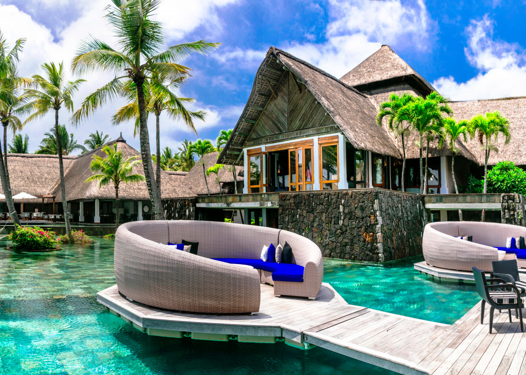 Tropical Resort, Mauritius Island jigsaw puzzle in Puzzle of the Day puzzles on TheJigsawPuzzles.com