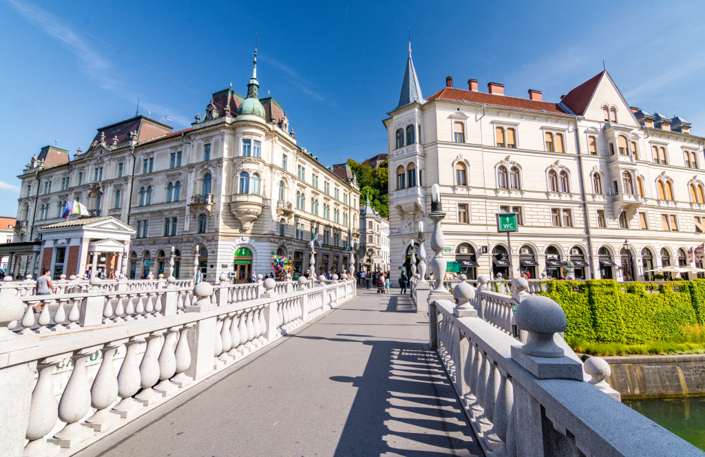 Old Town of Ljubljana, Slovenia jigsaw puzzle in Bridges puzzles on TheJigsawPuzzles.com