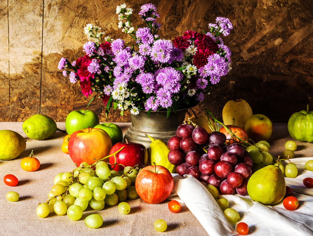 Still Life with Fruits jigsaw puzzle in Fruits & Veggies puzzles on TheJigsawPuzzles.com