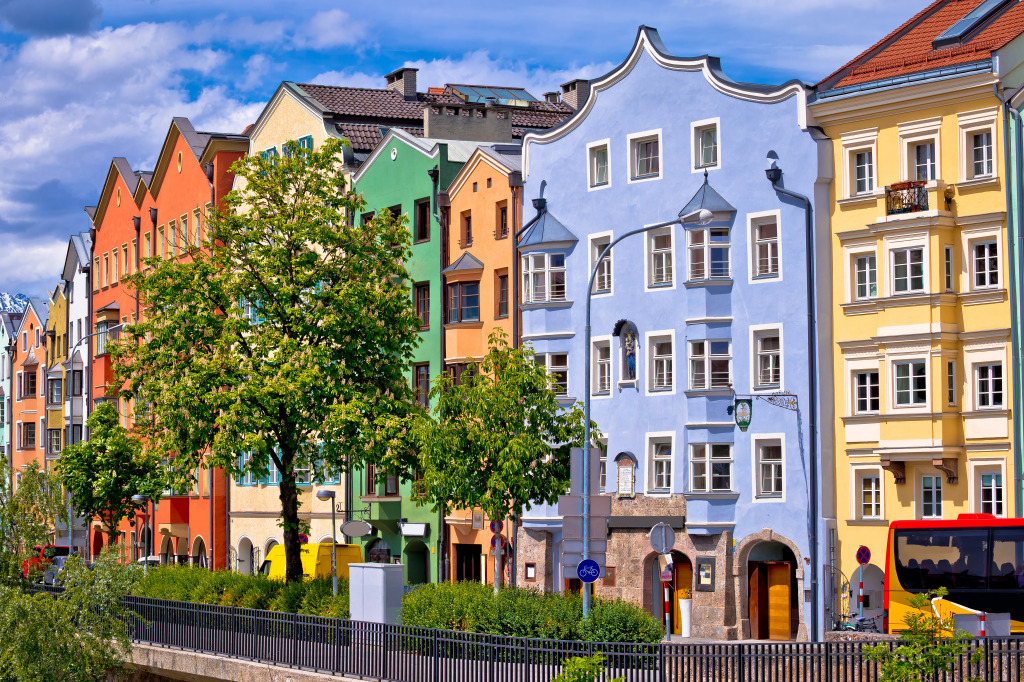 Innsbruck Riverfront, Austria jigsaw puzzle in Street View puzzles on TheJigsawPuzzles.com