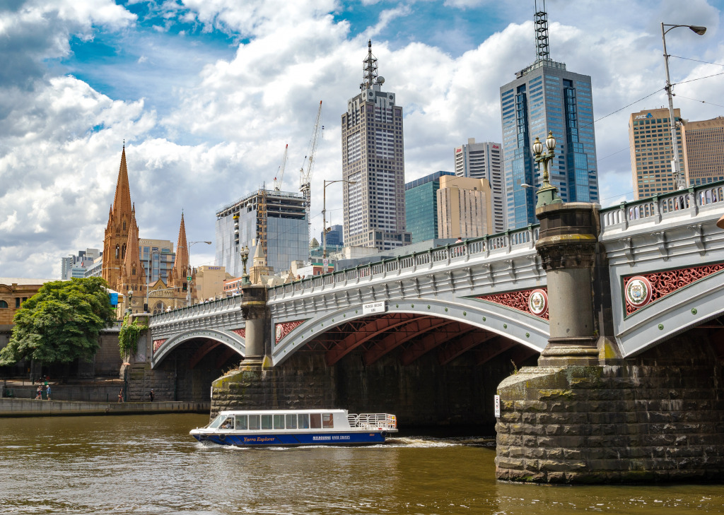 Melbourne Cityscape, Australia jigsaw puzzle in Bridges puzzles on TheJigsawPuzzles.com