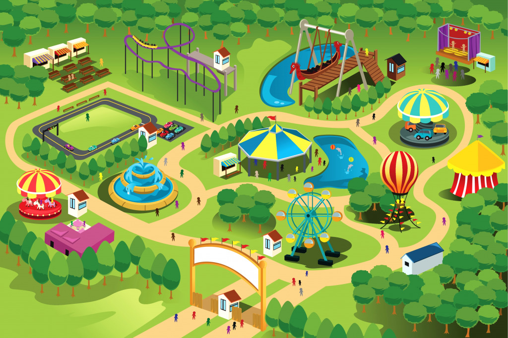 Amusement Park jigsaw puzzle in Kids Puzzles puzzles on TheJigsawPuzzles.com