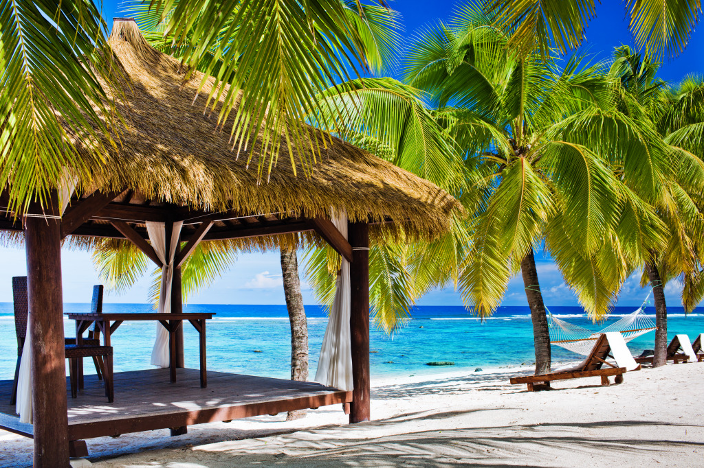 Rarotonga Island Beach, Cook Islands jigsaw puzzle in Great Sightings puzzles on TheJigsawPuzzles.com