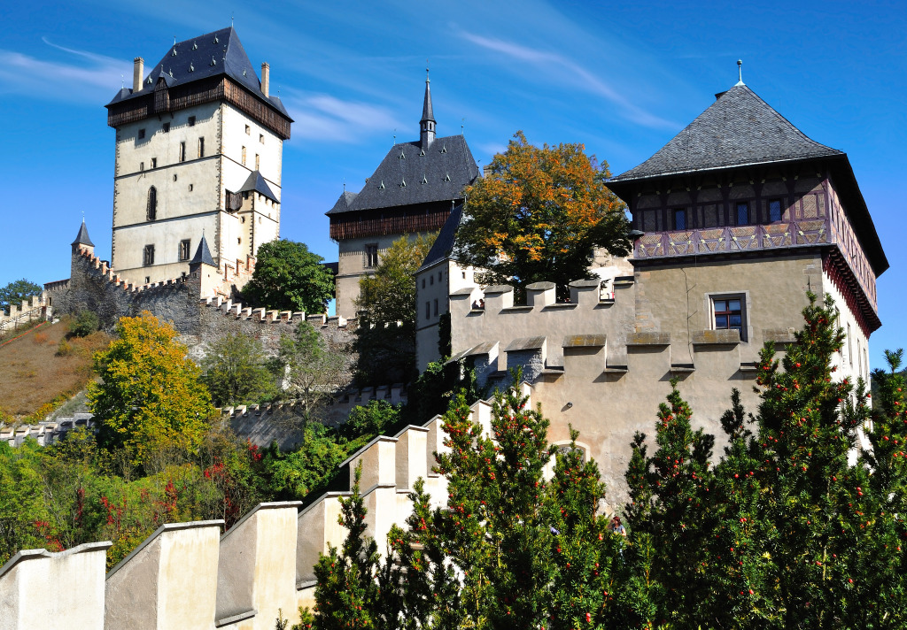 Castle Karlstejn, Czech Republic jigsaw puzzle in Castles puzzles on TheJigsawPuzzles.com