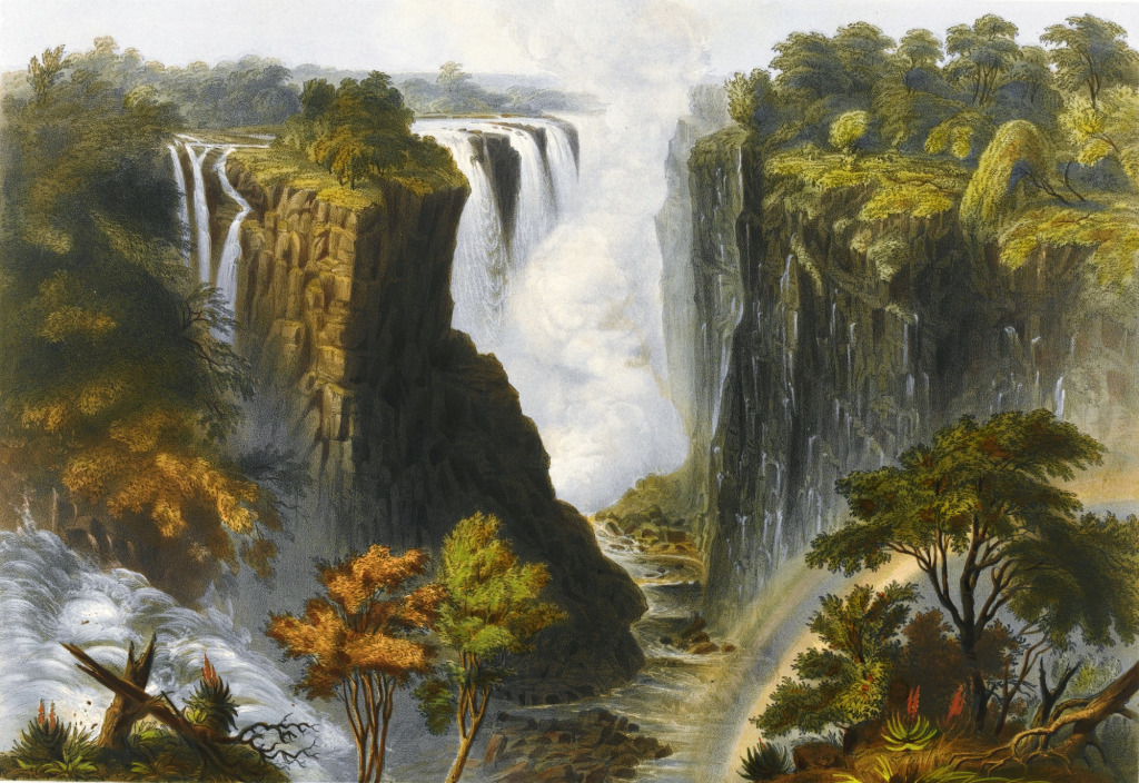 Victoria Falls, Zambesi River jigsaw puzzle in Waterfalls puzzles on TheJigsawPuzzles.com
