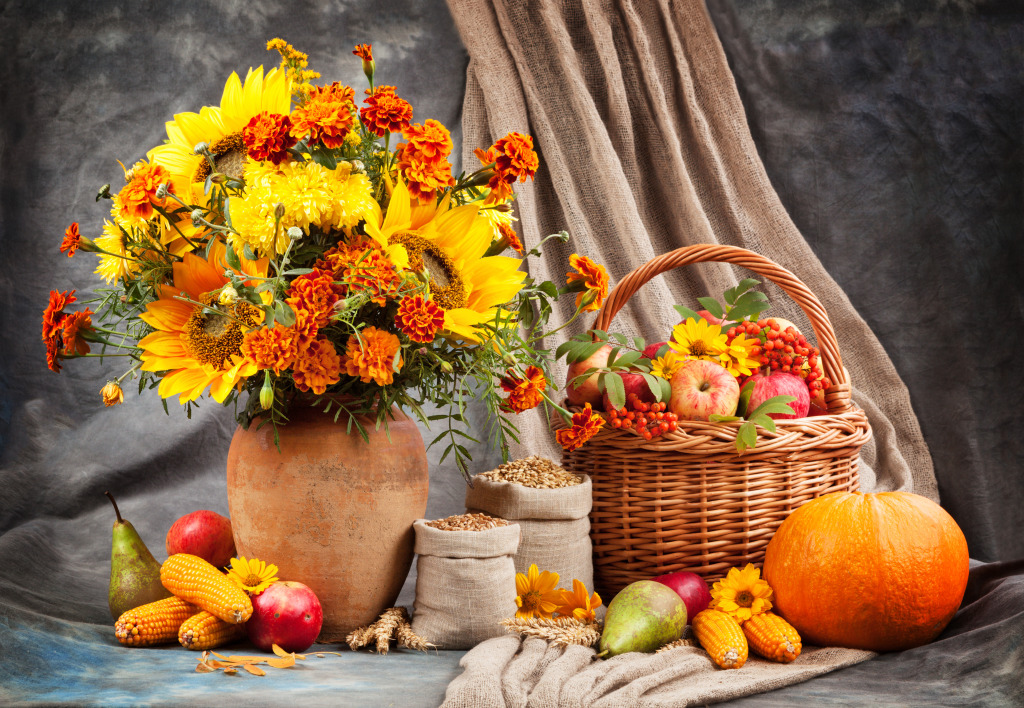 Autumn Still Life jigsaw puzzle in Fruits & Veggies puzzles on TheJigsawPuzzles.com