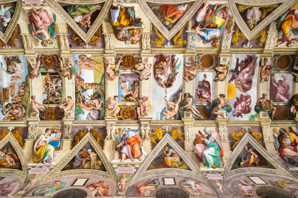 Sistine Chapel Ceiling, Vatican jigsaw puzzle in Puzzle of the Day puzzles on TheJigsawPuzzles.com