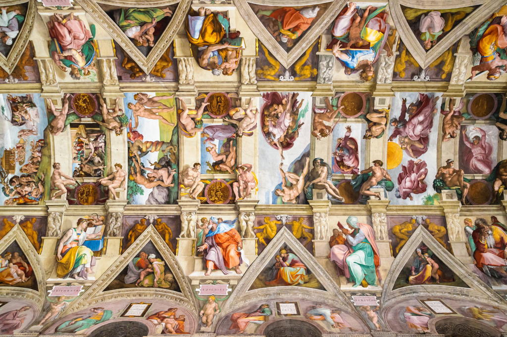 Sistine Chapel Ceiling, Vatican jigsaw puzzle in Puzzle of the Day puzzles on TheJigsawPuzzles.com