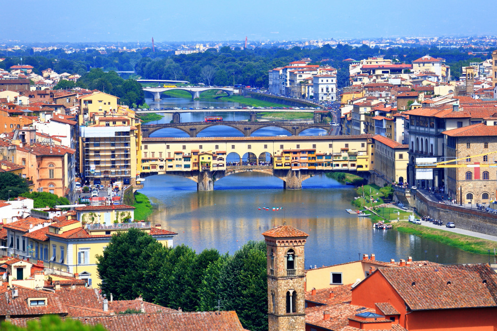 Ponte Vecchio Bridge, Florence, Italy jigsaw puzzle in Bridges puzzles on TheJigsawPuzzles.com