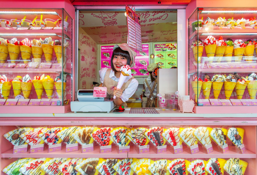 Crepe Vendor in Tokyo, Japan jigsaw puzzle in Food & Bakery puzzles on TheJigsawPuzzles.com