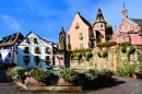 Fountain in the Eguisheim Village, France