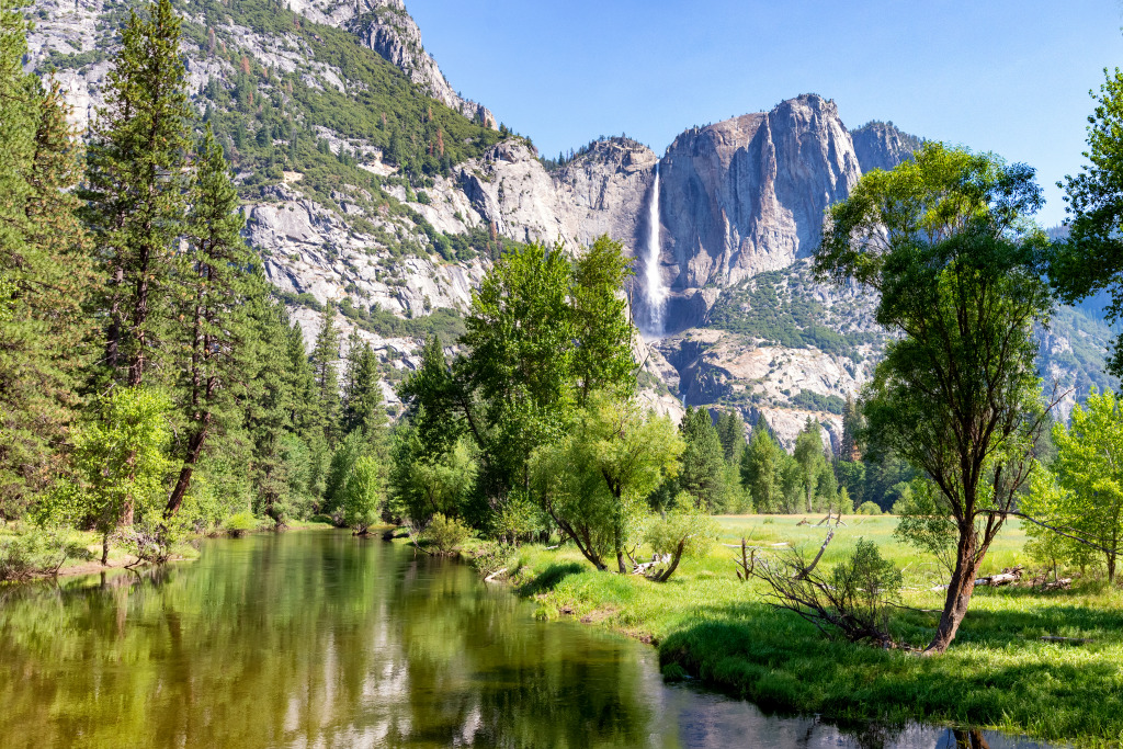 Merced River, Yosemite Valley NP jigsaw puzzle in Waterfalls puzzles on TheJigsawPuzzles.com