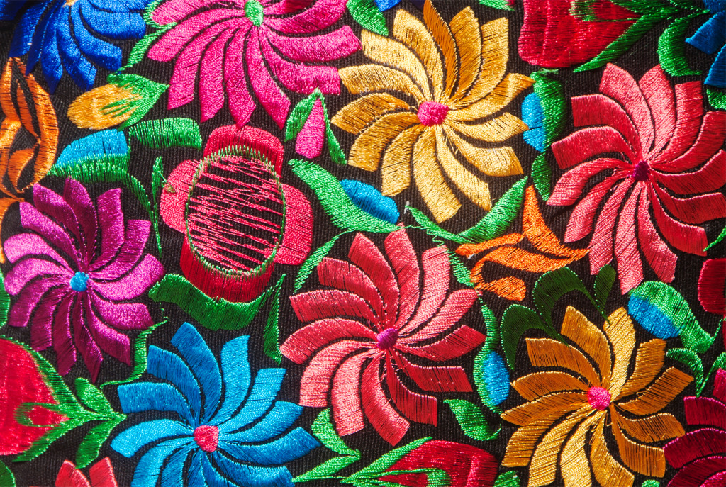 Mexican Embroidered Blanket jigsaw puzzle in Handmade puzzles on TheJigsawPuzzles.com