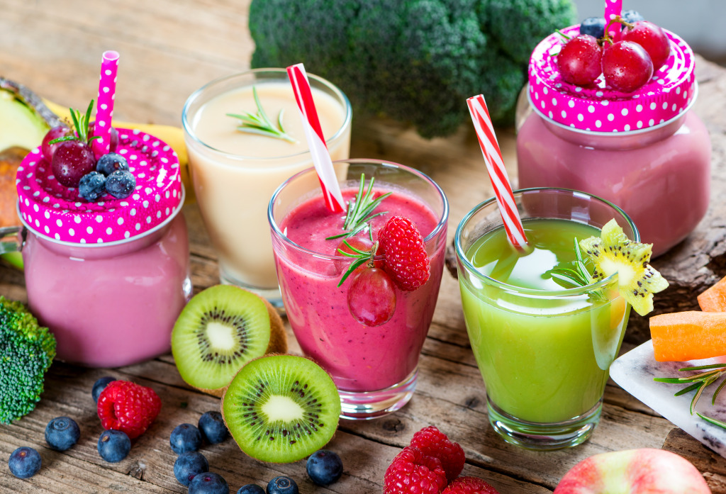 Fruit Smoothies jigsaw puzzle in Fruits & Veggies puzzles on TheJigsawPuzzles.com