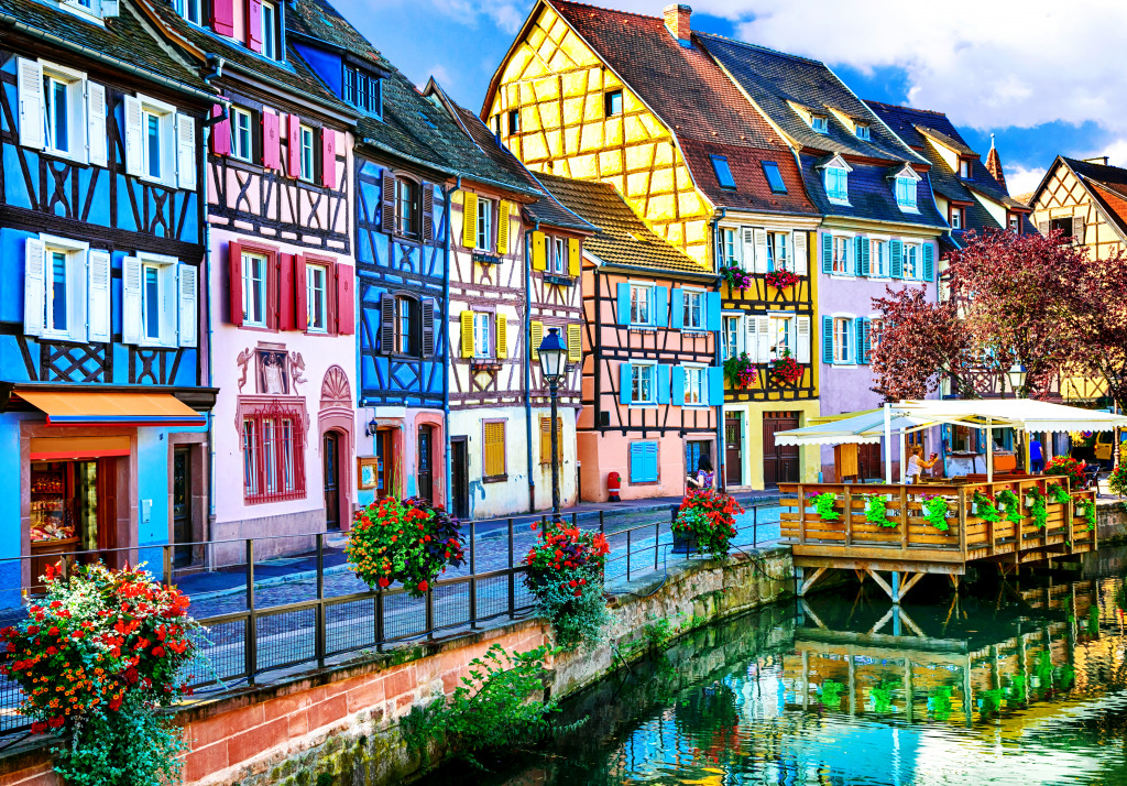 Colmar Town, Alsace, France jigsaw puzzle in Puzzle of the Day puzzles on TheJigsawPuzzles.com