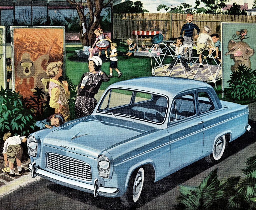 1959 English Ford Anglia jigsaw puzzle in Cars & Bikes puzzles on TheJigsawPuzzles.com