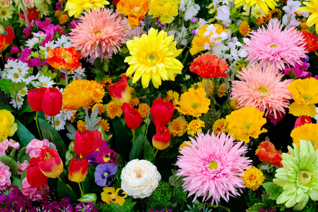 Bright Flowers jigsaw puzzle in Flowers puzzles on TheJigsawPuzzles.com