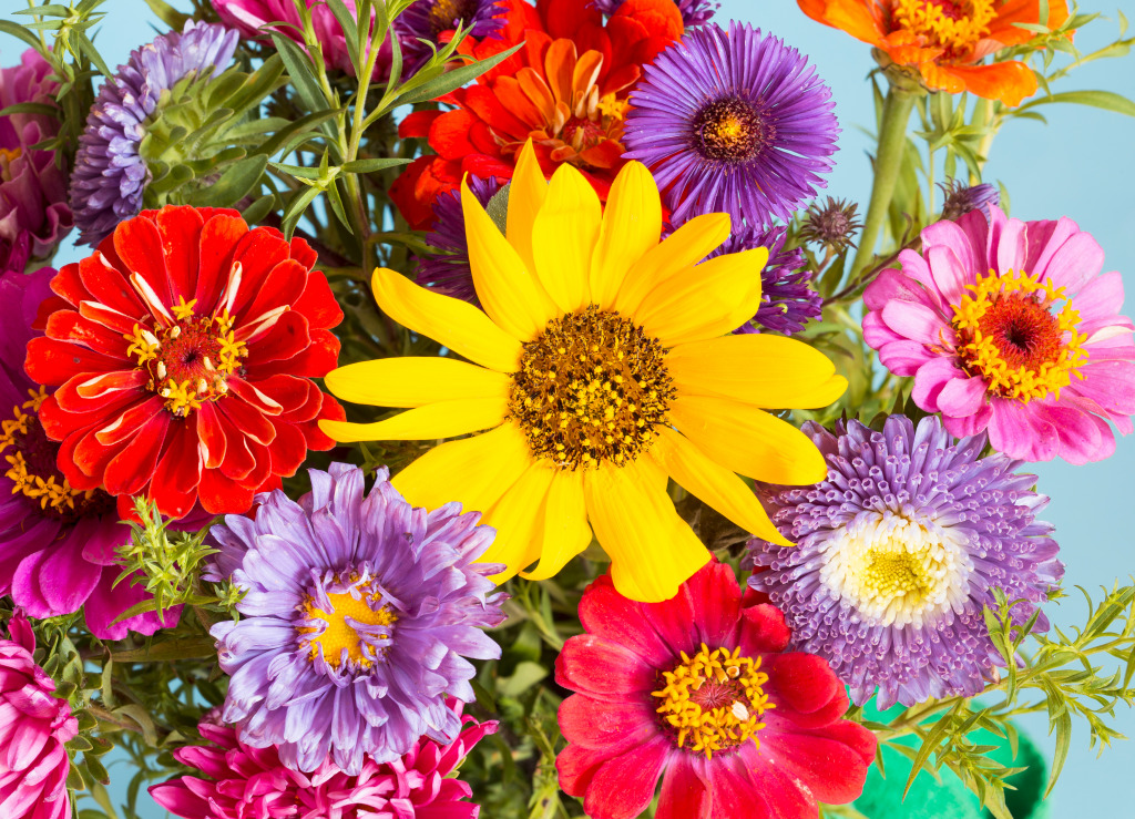 Bouquet of Colorful Flowers jigsaw puzzle in Flowers puzzles on TheJigsawPuzzles.com