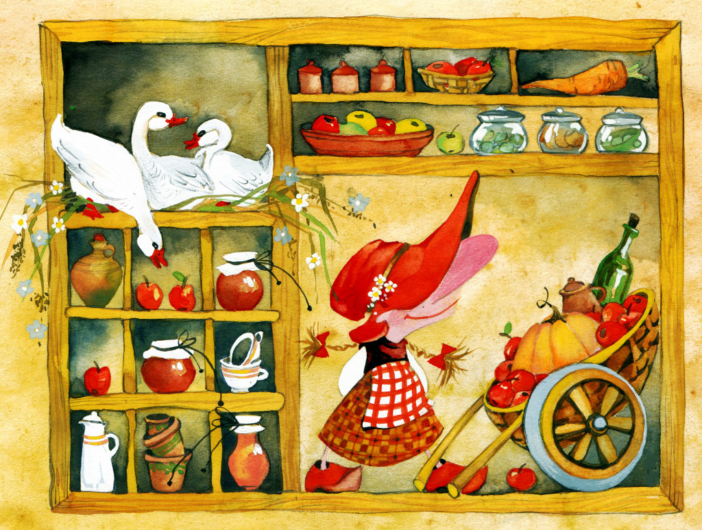 Village Kitchen jigsaw puzzle in Fruits & Veggies puzzles on TheJigsawPuzzles.com