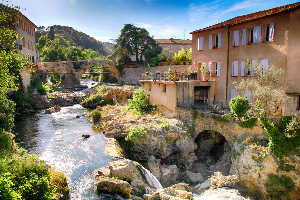 Trans-en-Provence Village, France jigsaw puzzle in Waterfalls puzzles on TheJigsawPuzzles.com