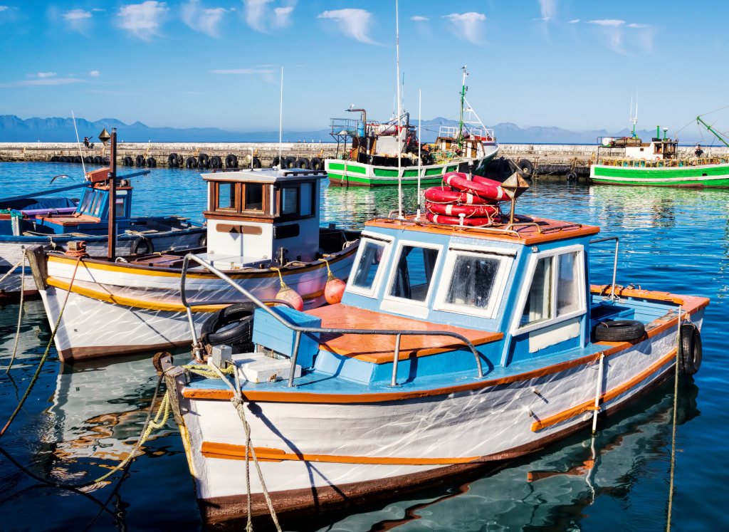 Fishing Boats in Kalk Bay, South Africa jigsaw puzzle in Puzzle of the Day puzzles on TheJigsawPuzzles.com