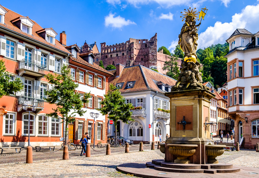 Old Town of Heidelberg, Germany jigsaw puzzle in Puzzle of the Day puzzles on TheJigsawPuzzles.com