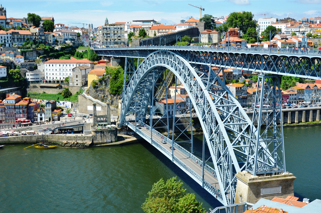 Dom Luís I Bridge, Porto, Portugal jigsaw puzzle in Bridges puzzles on TheJigsawPuzzles.com