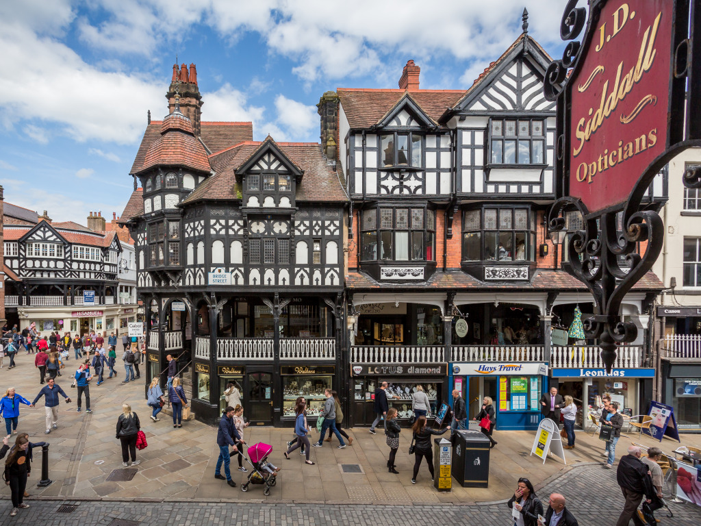 High Street, Chester, UK jigsaw puzzle in Street View puzzles on TheJigsawPuzzles.com