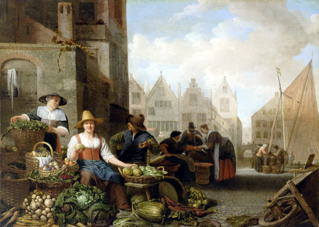 Vegetable Market jigsaw puzzle in Fruits & Veggies puzzles on TheJigsawPuzzles.com