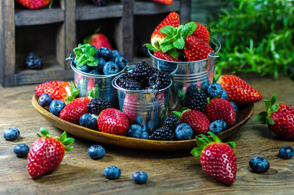 Mixed Berries jigsaw puzzle in Fruits & Veggies puzzles on TheJigsawPuzzles.com