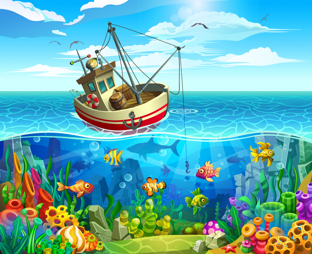 Fishing Boat jigsaw puzzle in Under the Sea puzzles on TheJigsawPuzzles.com